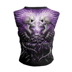 Flaming spine - T-shirt femme squelettes - Spiral