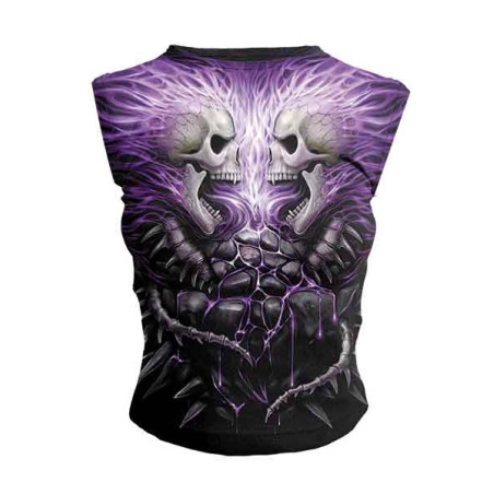 Flaming spine - T-shirt femme squelettes - Spiral
