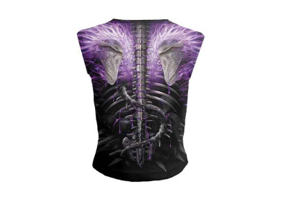 Flaming spine - T-shirt femme squelettes - Spiral