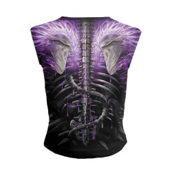Flaming spine - T-shirt femme squelettes - Spiral