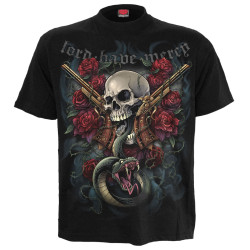 Lord have mercy - T-shirt homme crâne gun serpent
