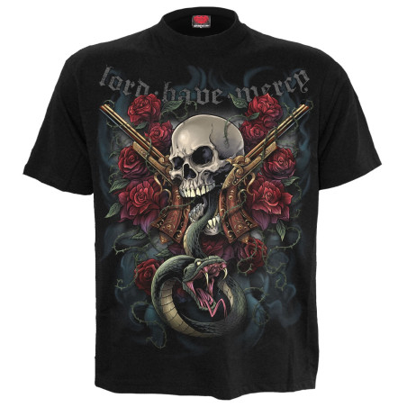 Lord have mercy - T-shirt homme crâne gun serpent