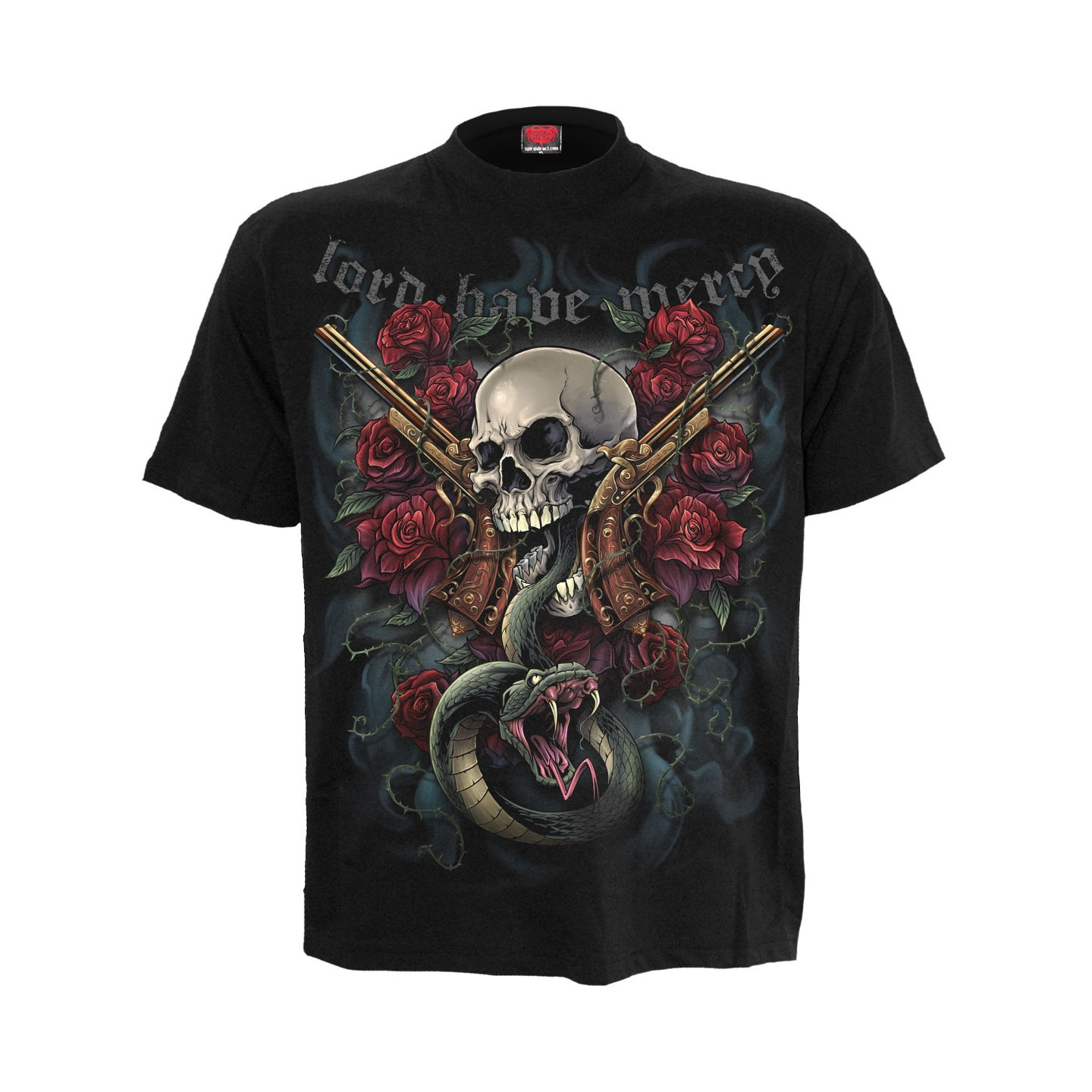 Lord have mercy - T-shirt homme crâne gun serpent
