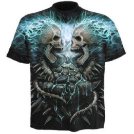Flamming spine - T-shirt homme squelettes - Manches