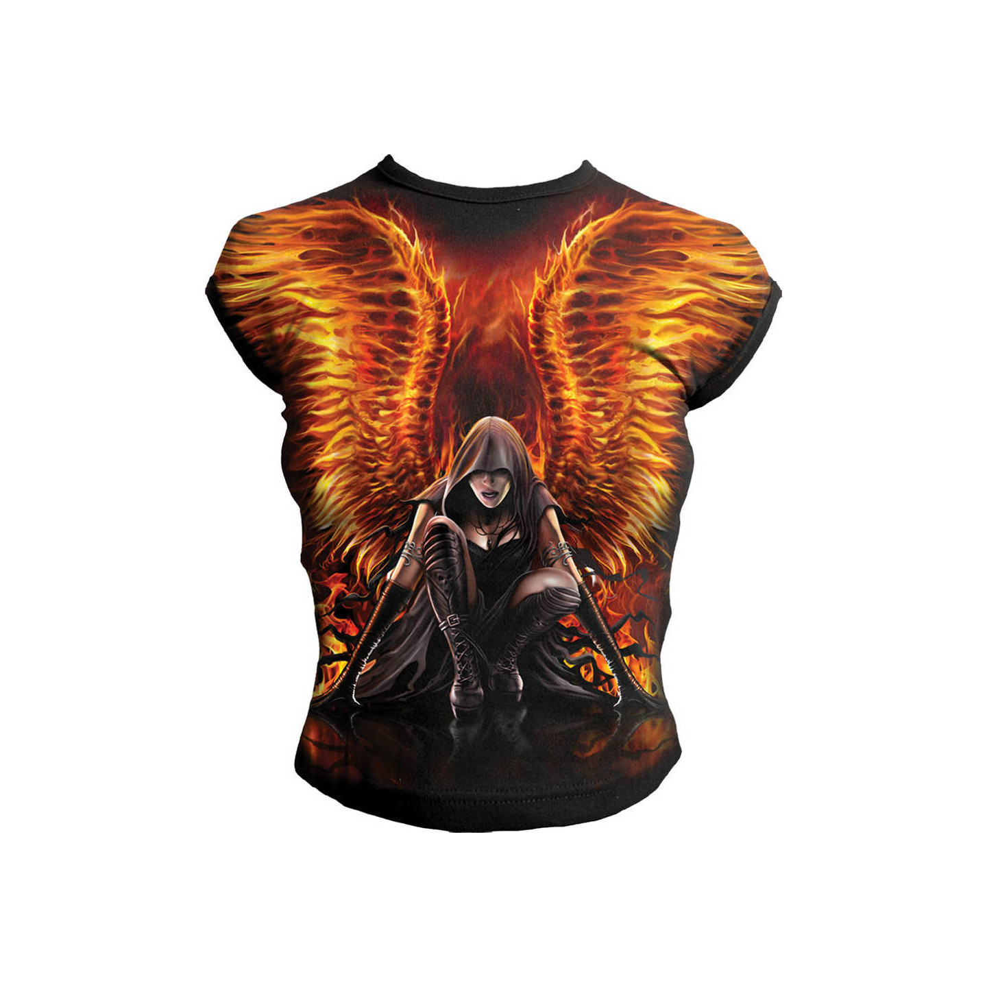 Flaming angel - T-shirt femme - Fantasy