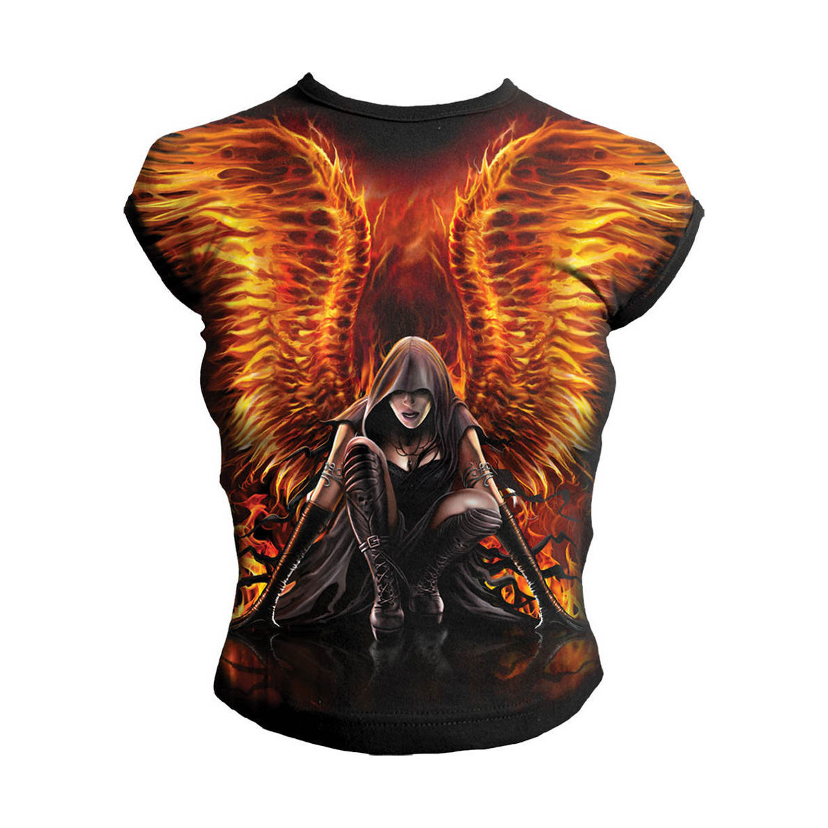 Flaming angel - T-shirt femme - Fantasy
