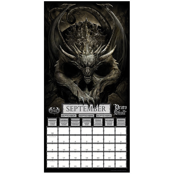 Calendrier gothique 2019 - Spiral dark fantasy