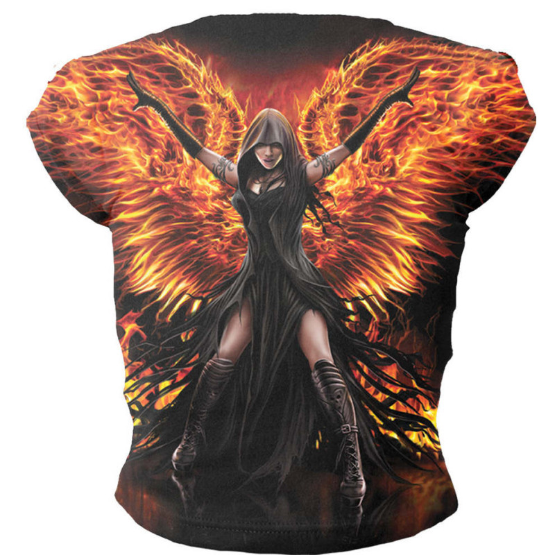 Flaming angel - T-shirt femme - Fantasy