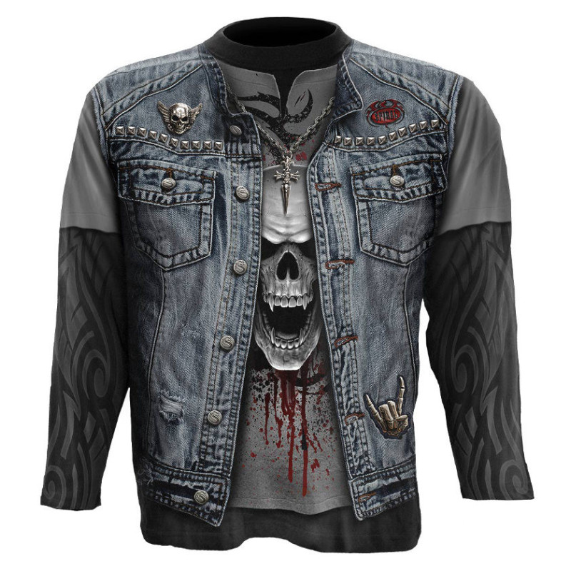 Trash metal - Tee-shirt homme - Rock - Manches longues