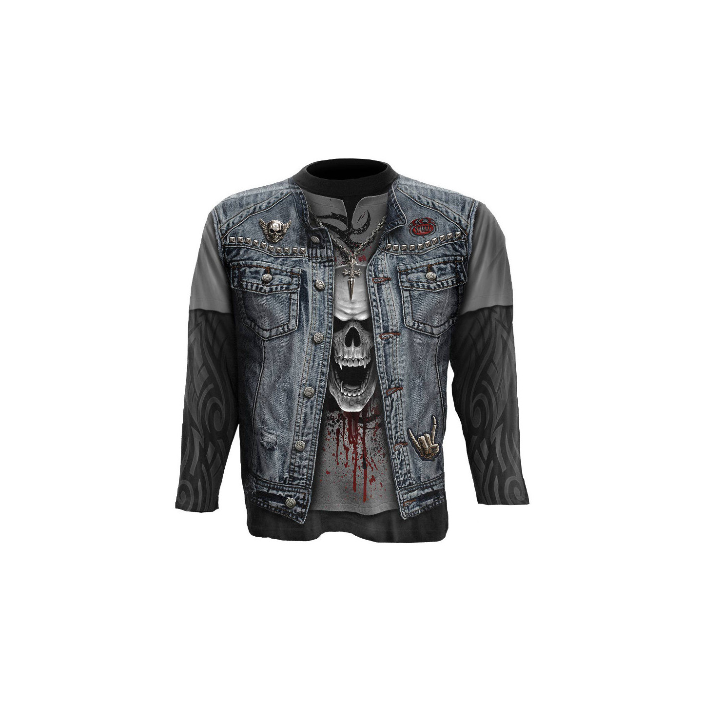 Trash metal - Tee-shirt homme - Rock - Manches longues