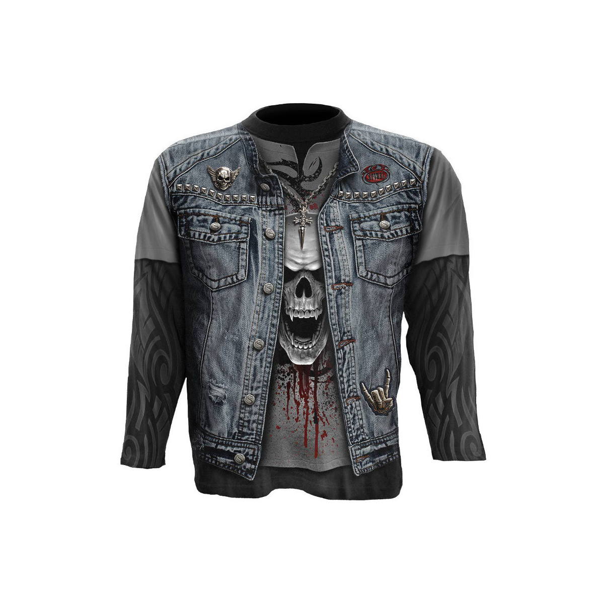 Trash metal - Tee-shirt homme - Rock - Manches longues