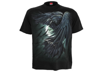 Shadow raven - T-shirt corbeau noir - Homme - Manches courtes