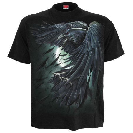 Shadow raven - T-shirt corbeau noir - Homme - Manches courtes
