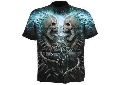 Flamming spine - T-shirt homme squelettes - Manches courtes