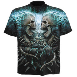Flamming spine - T-shirt homme squelettes - Manches courtes