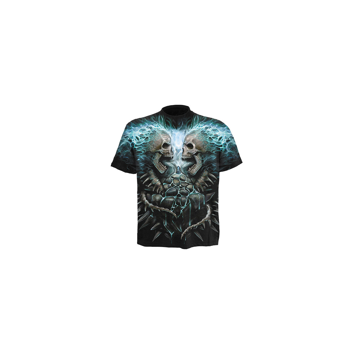 Flamming spine - T-shirt homme squelettes - Manches courtes