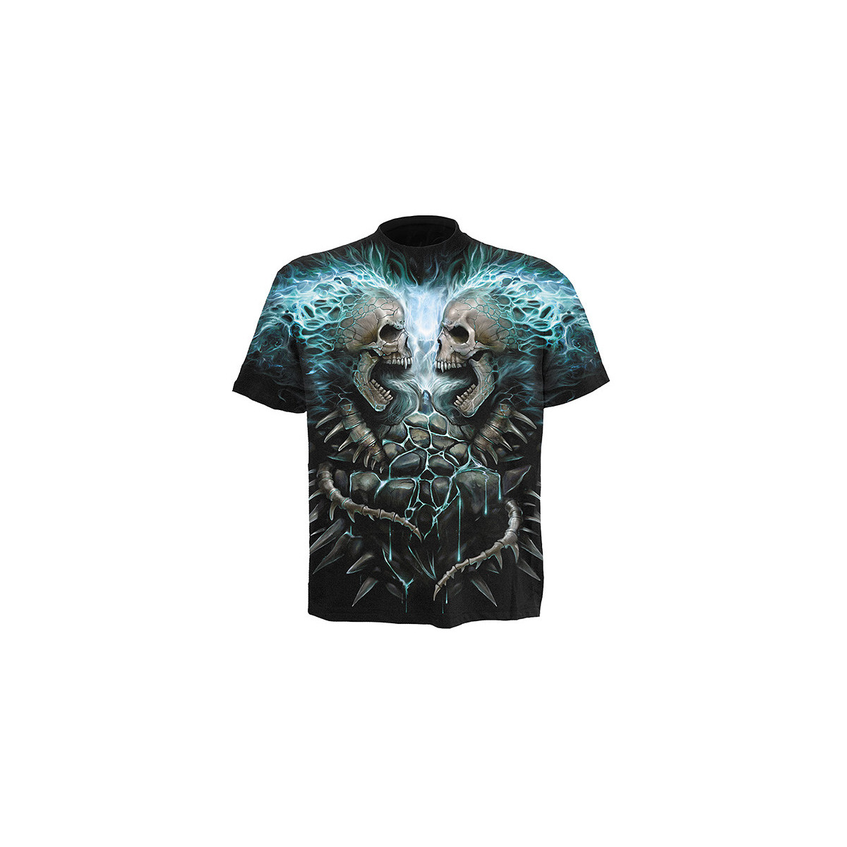 Flamming spine - T-shirt homme squelettes - Manches courtes