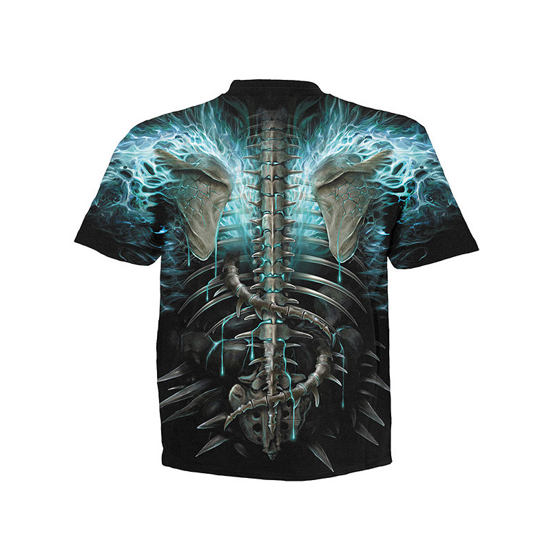 Flamming spine - T-shirt homme squelettes - Manches courtes
