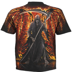 Flaming death - T-shirt homme Reaper - Manches courtes
