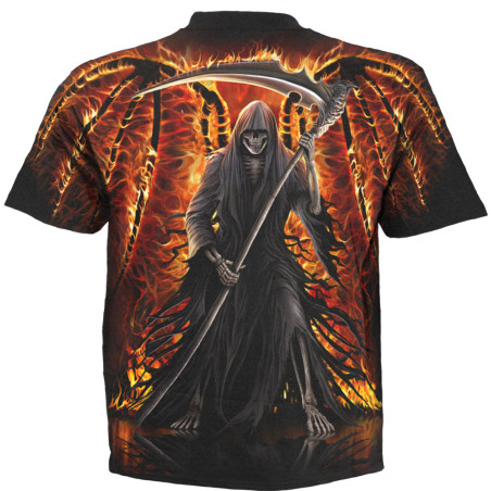 Flaming death - T-shirt homme Reaper - Manches courtes
