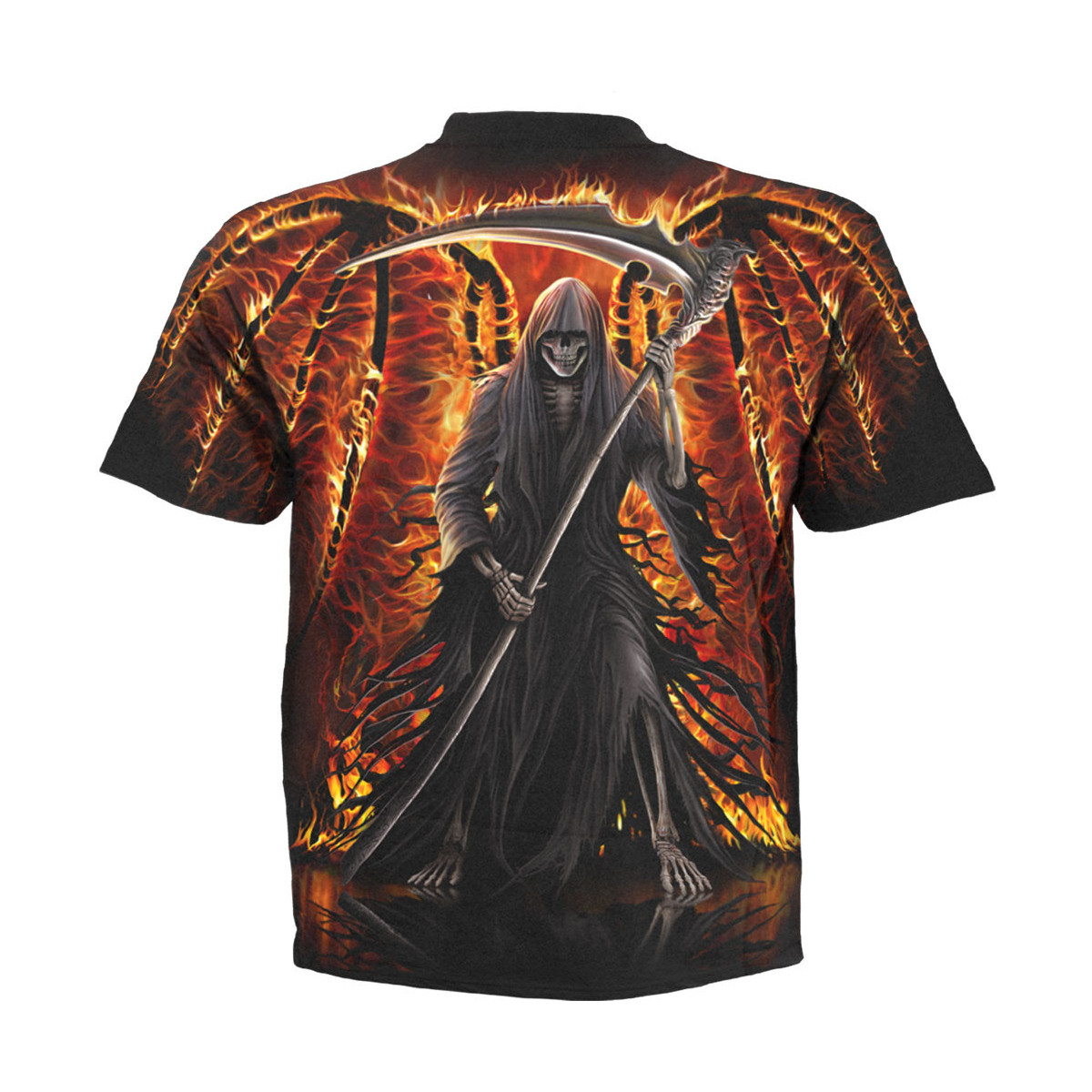 Flaming death - T-shirt homme Reaper - Manches courtes