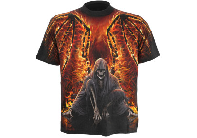 Flaming death - T-shirt homme Reaper - Manches courtes