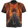 Flaming death - T-shirt homme Reaper - Manches courtes