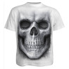 Solemn skull - T-shirt blanc gothique crâne - Manches courtes