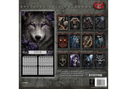 Calendrier gothique 2019 - Spiral dark fantasy