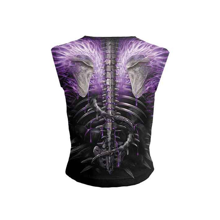 Flaming spine - T-shirt femme squelettes - Spiral
