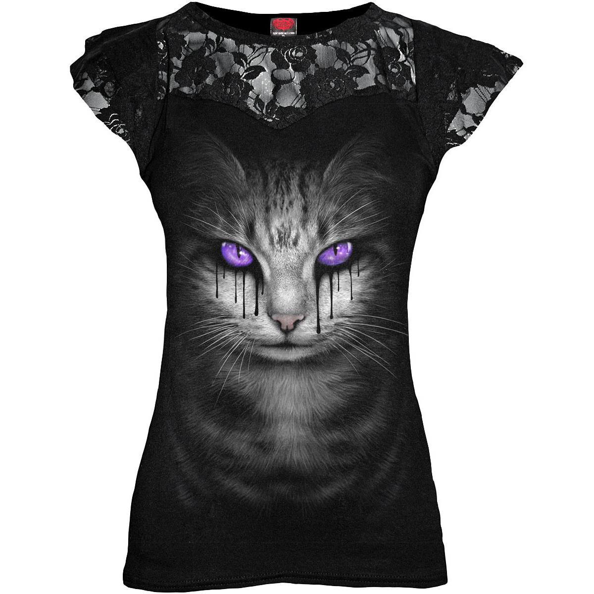Cat's tears - T-shirt femme chat fantasy - Spiral
