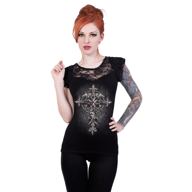 Custodian gargouilles - T-shirt femme gothique