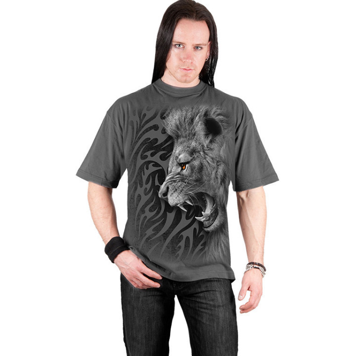 Tribal lion - T-shirt homme - Gris