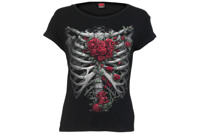 Rose bones - T-shirt femme gothique