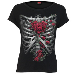 Rose bones - T-shirt femme gothique