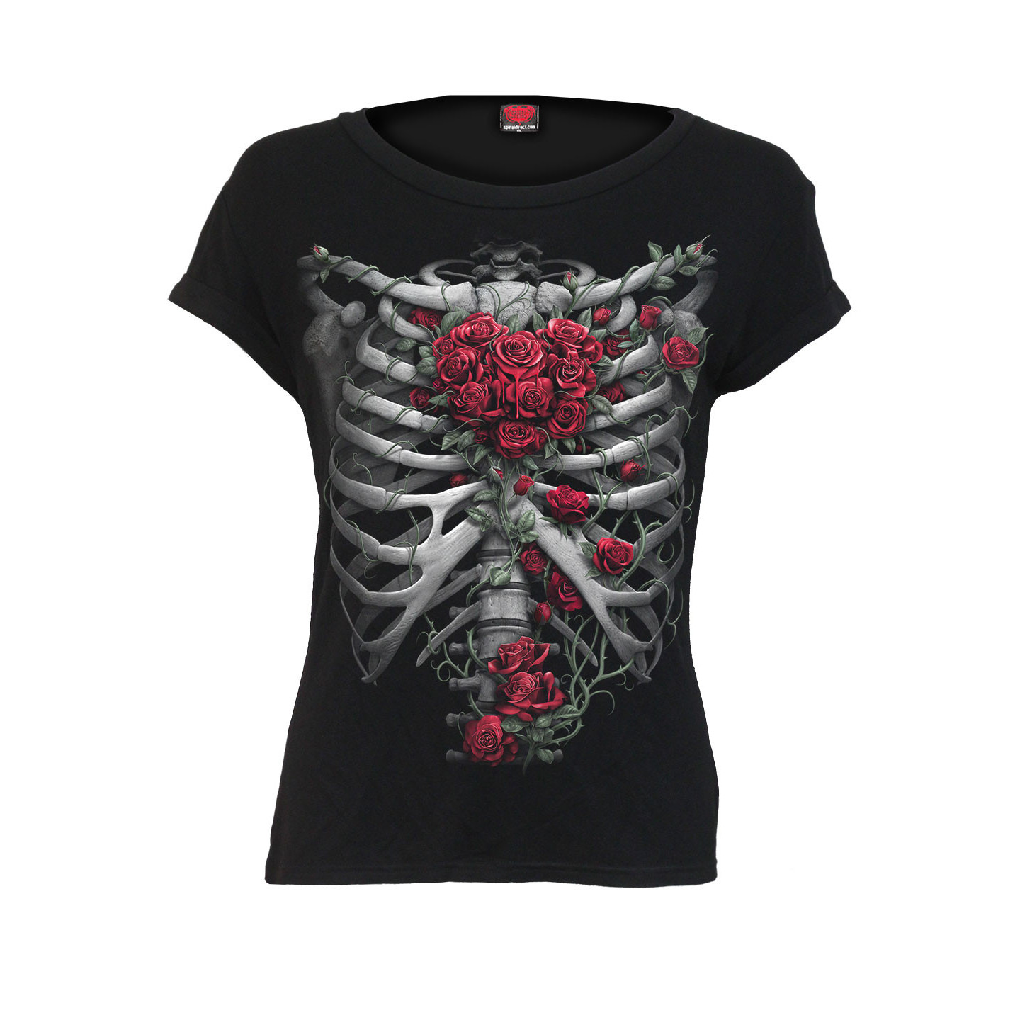 Rose bones - T-shirt femme gothique