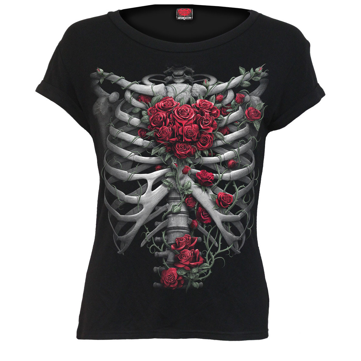 Rose bones - T-shirt femme gothique