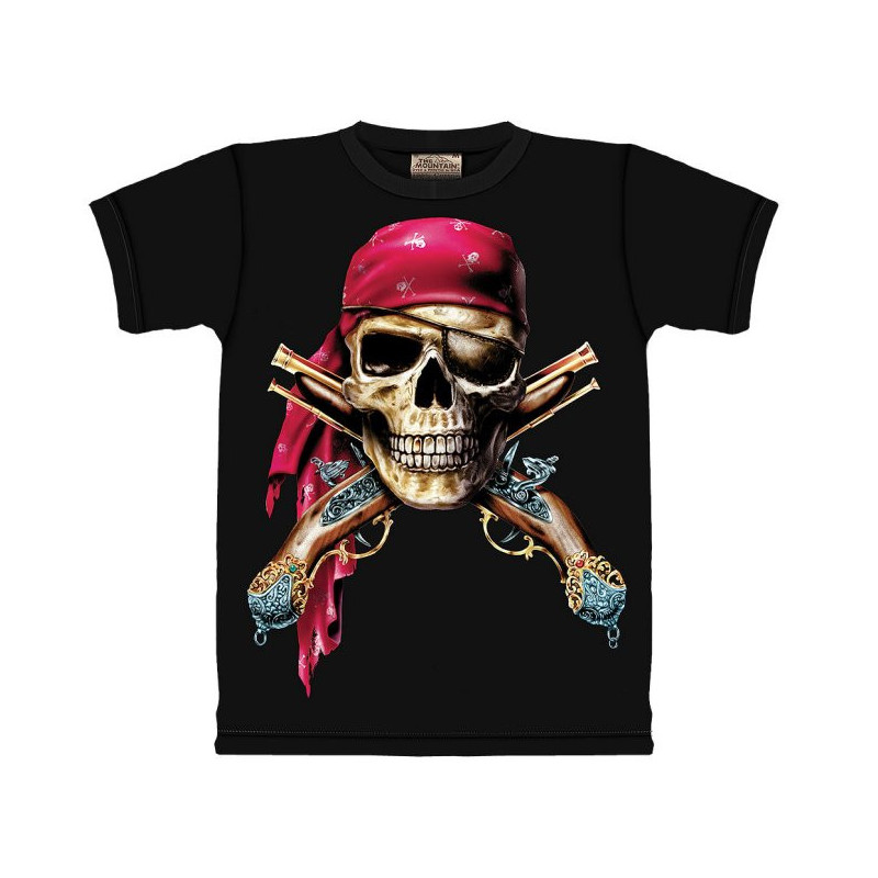 Tshirt homme Pirate caraibes manches courtes noir