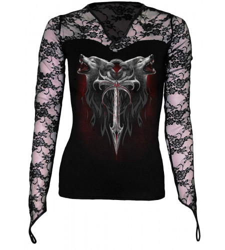 Legend of the wolves - Tee shirt femme loups gothic