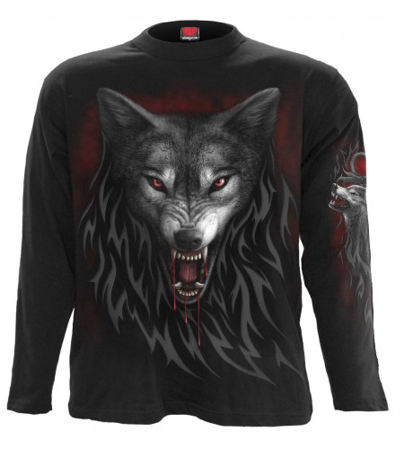 boutique tee shirt tete de loup tribal dark fantasy