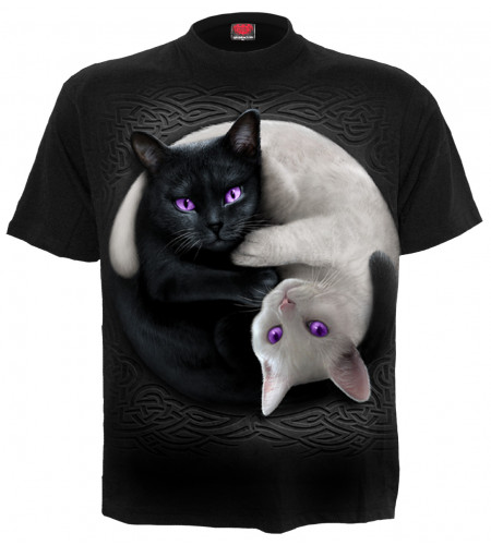 Yin yang cats - T-shirt chats - Homme - Spiral