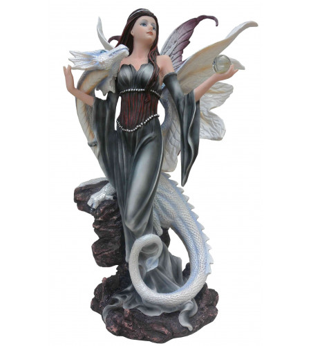 Boutqiue vente figurine fée elfe dragon en grande taille
