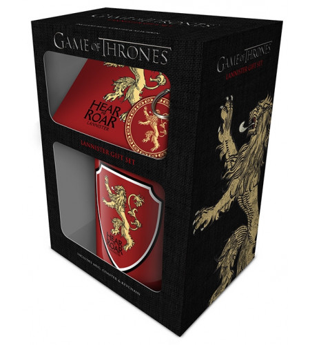 Boutique GOT game of thrones licence hbo trone de fer coffret cadeau mug accessoires famille LANNISTER