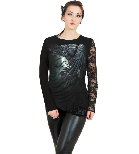 Shadow raven - T-shirt femme gothic - Spiral