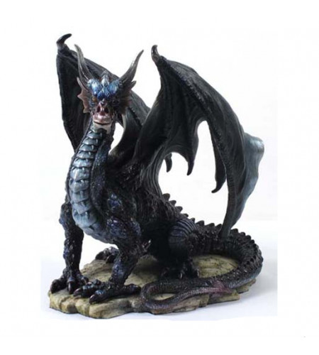 figurine dragon noir heroic fantasy collection