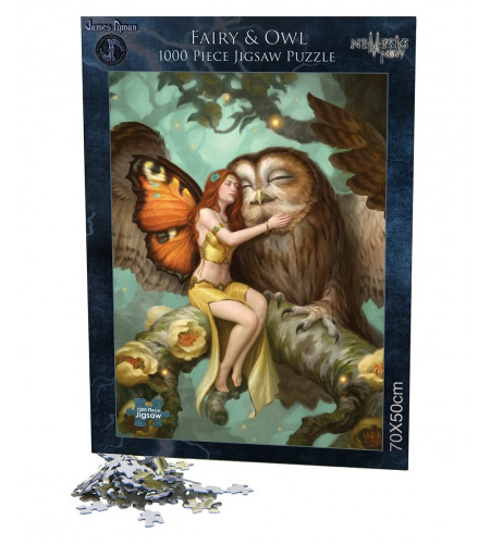 Puzzle fée - James Ryman - Fairy owl - 1000 pièces