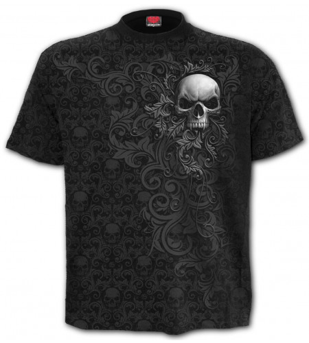 Skull scroll - T-shirt gothique crane - Homme - Spiral