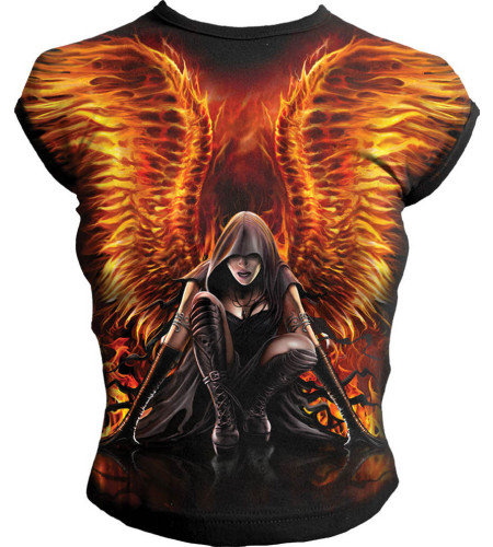 Flaming angel - T-shirt femme - Fantasy