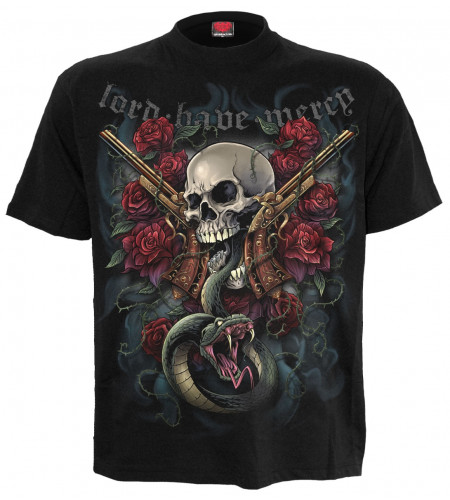 Lord have mercy - T-shirt homme crâne gun serpent