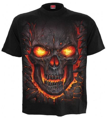 boutique vetement vente tee shirt dark fantasy gothique skull lava